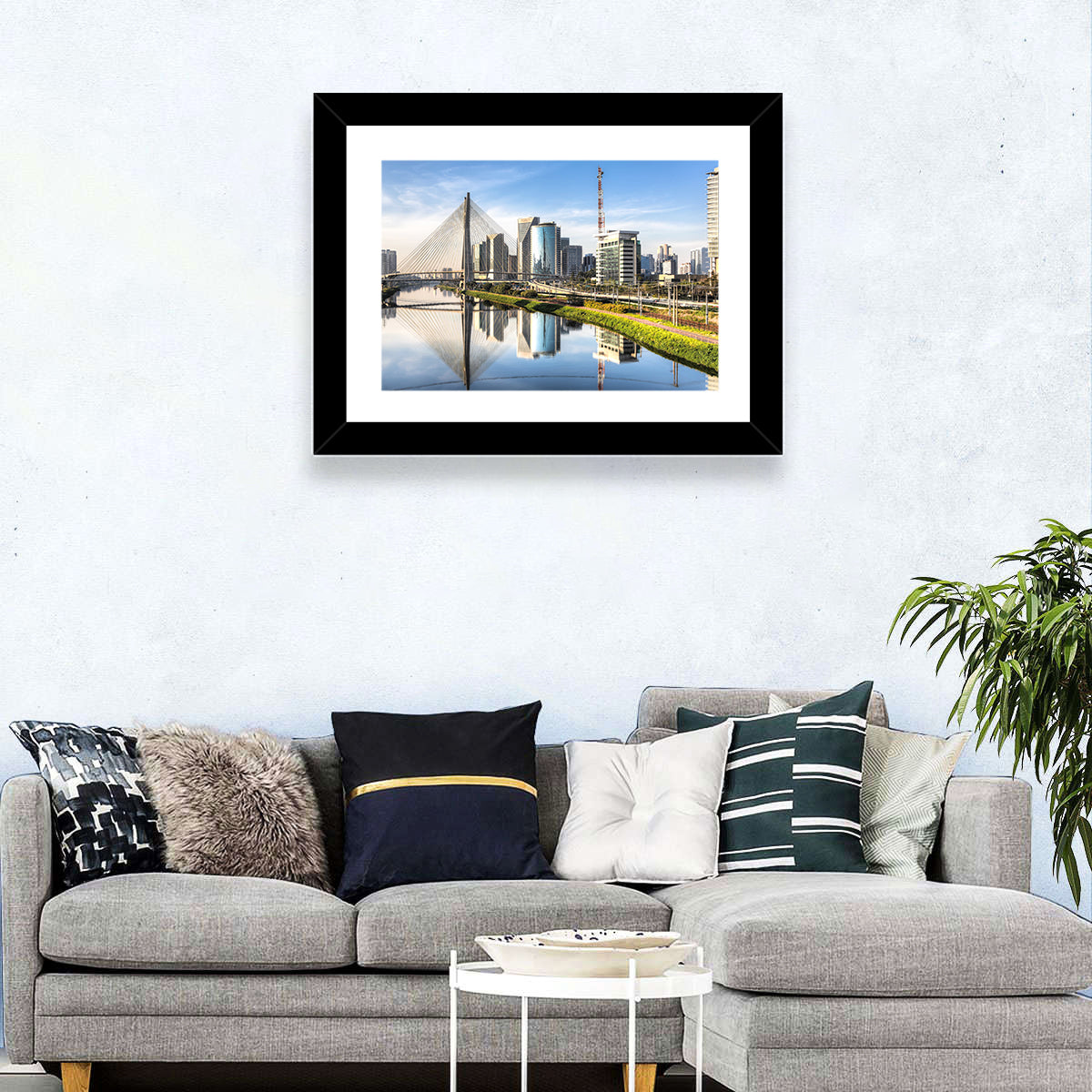 Estaiada Bridge Reflections Wall Art