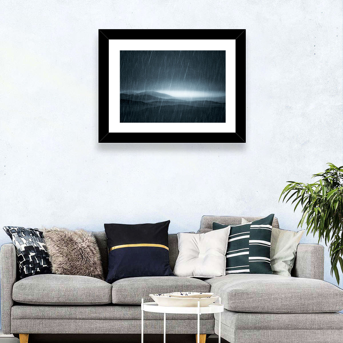 Rain Storm Over Mountains Wall Art