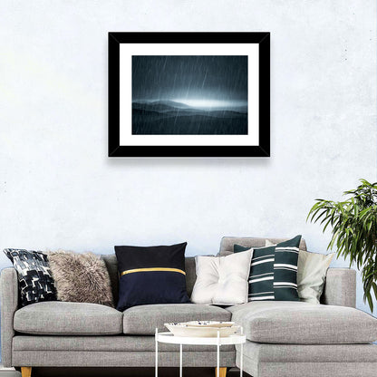 Rain Storm Over Mountains Wall Art