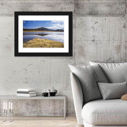 Mount Aso Lake Reflection Wall Art