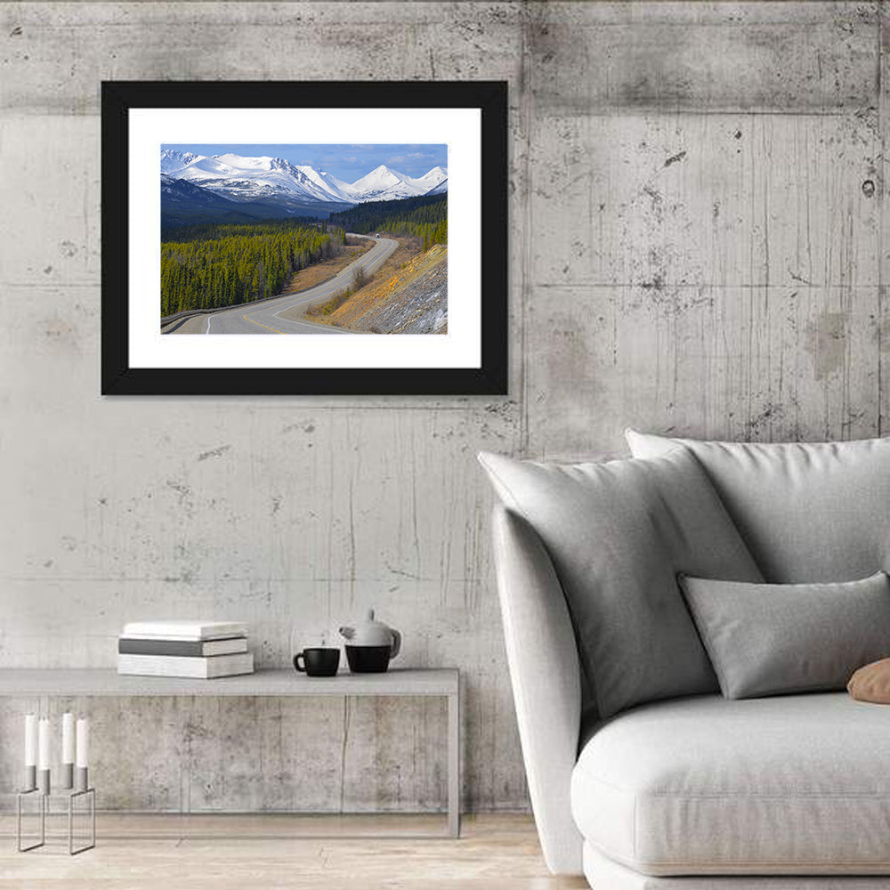Alaska Highway Winding Road and Rv Wall Art in a room, landscape