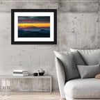 Misty Blue Ridge Sunrise North Carolina Wall Art