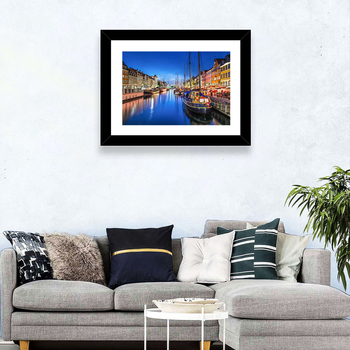 Nyhavn Canal at Dusk Wall Art