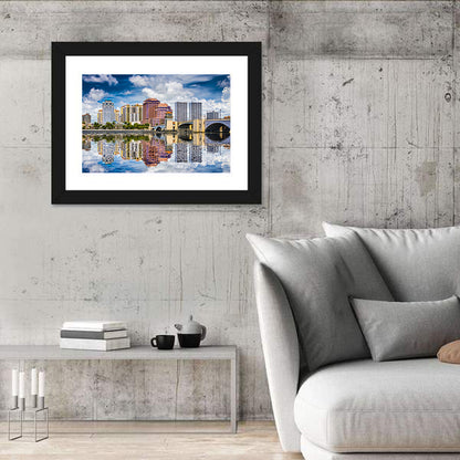 West Palm Beach Skyline Reflection Wall Art