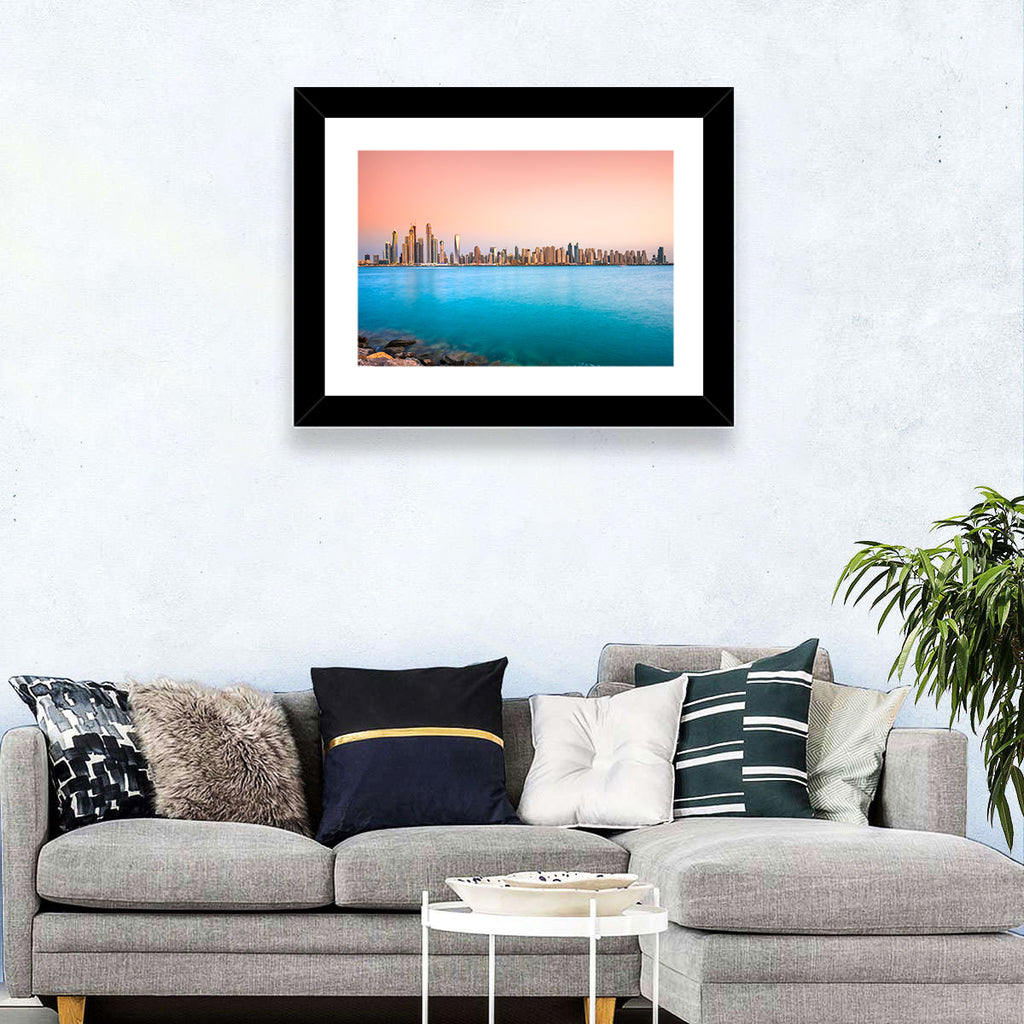 Dubai Marina Skyline Wall Art