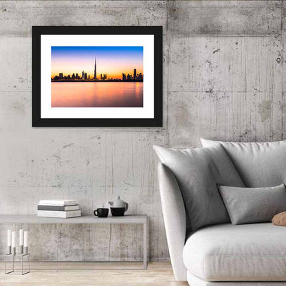 Dubai Skyline at Dusk Wall Art