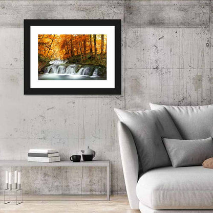 Autumn Forest Stream Wall Art