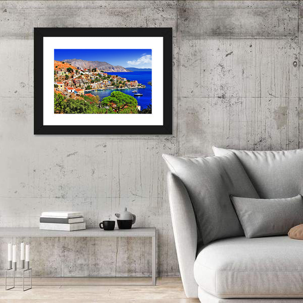 Symi Harbor, Greece Wall Art