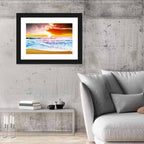 Golden Beach Sunset Wall Art