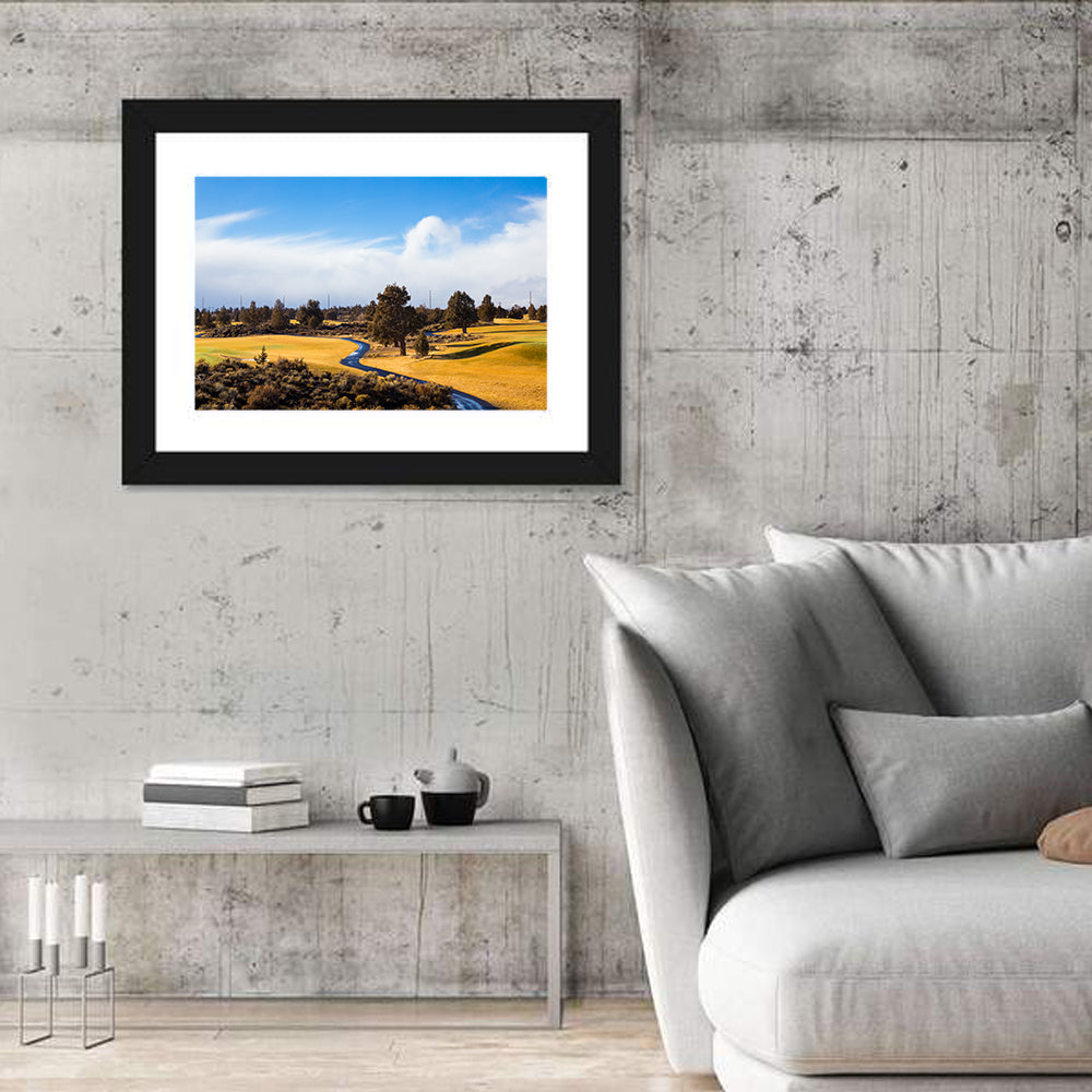 Central Oregon Golf Course with Winding Path Wall Art