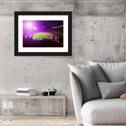 Night Football Stadium Crowd Wall Art
