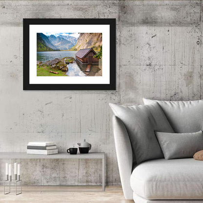 Obersee Boathouse at Königssee Wall Art