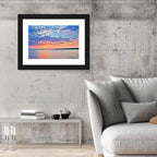 Cloudy Lake Sunset Reflection Wall Art