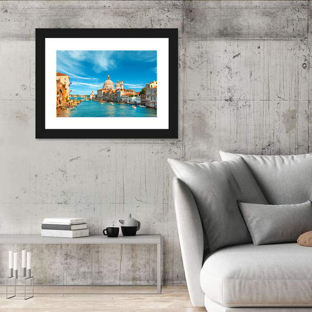 Venice Grand Canal and Santa Maria Della Salute Wall Art in a room, landscape