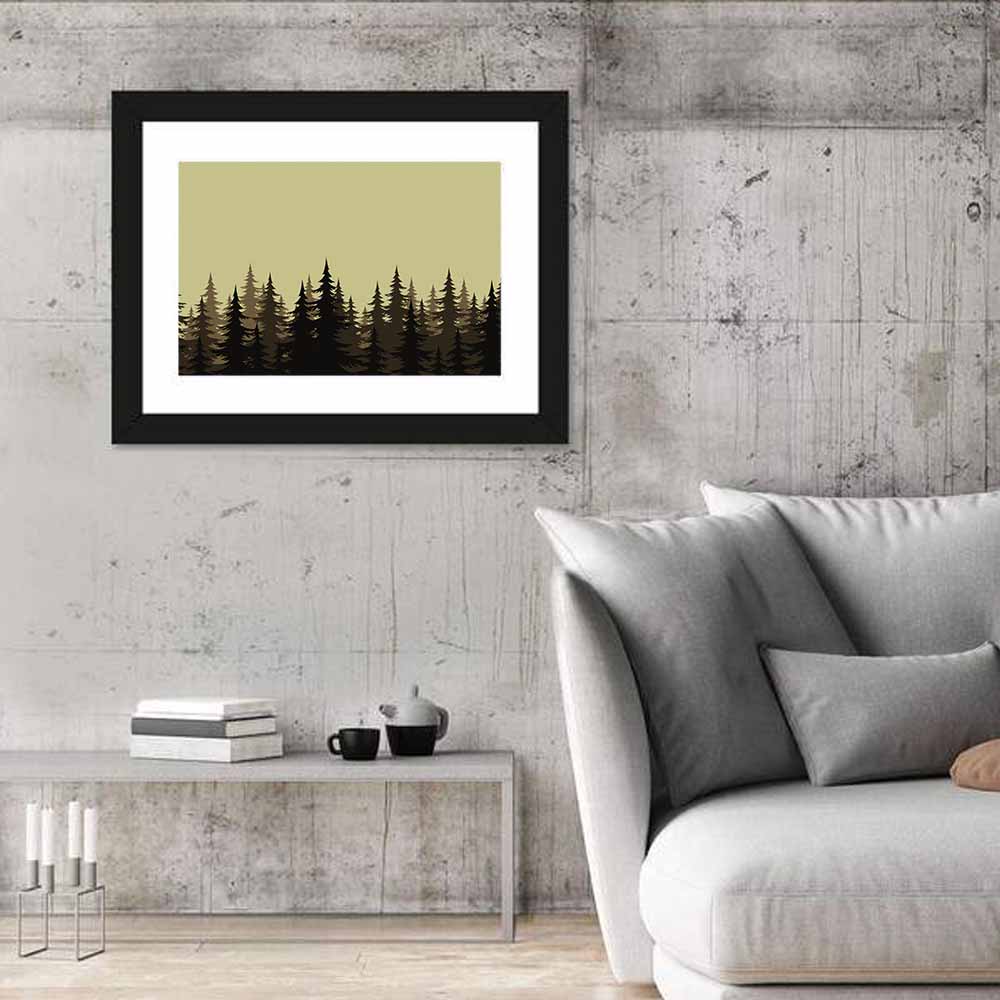 Fir Tree Silhouettes Wall Art