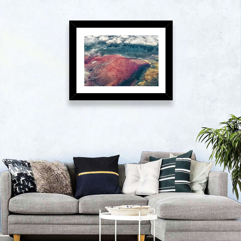 Lake Natron Aerial View Wall Art