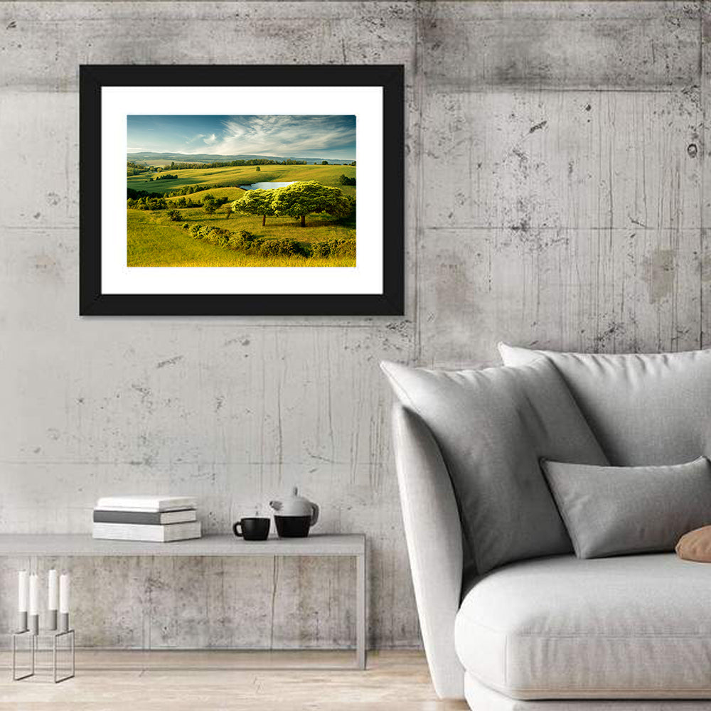 Rolling Hills with Pond Wall Art