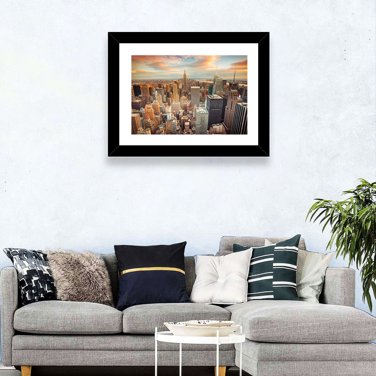 Midtown Manhattan Skyline at Sunset Wall Art