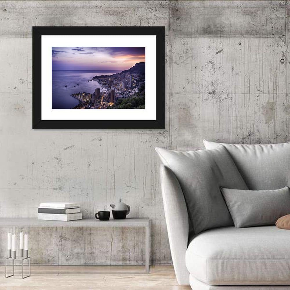 Monte Carlo at Dusk Wall Art in a room, landscape