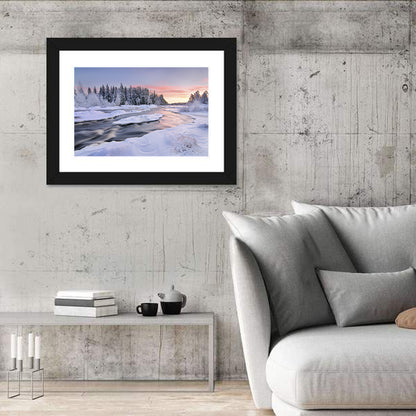 Kiiminkijoki Winter Sunrise Wall Art