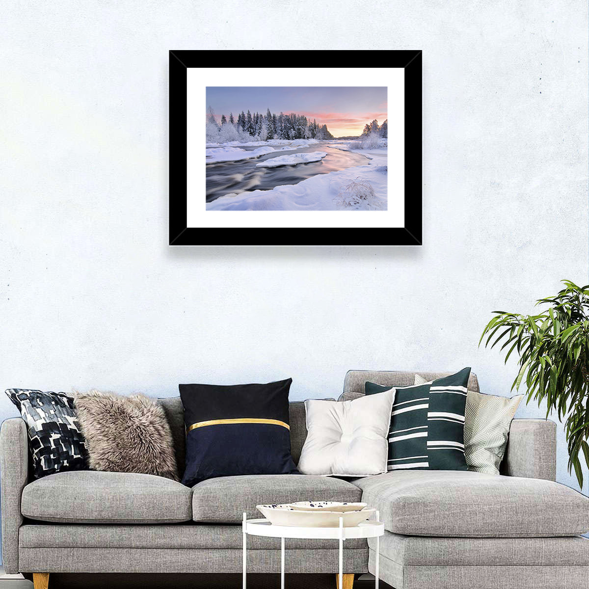 Kiiminkijoki Winter Sunrise Wall Art