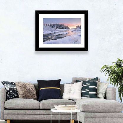 Kiiminkijoki Winter Sunrise Wall Art