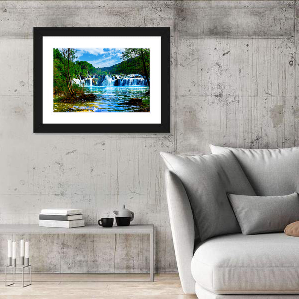 Skradinski Buk Waterfall, Krka Wall Art in a room, landscape