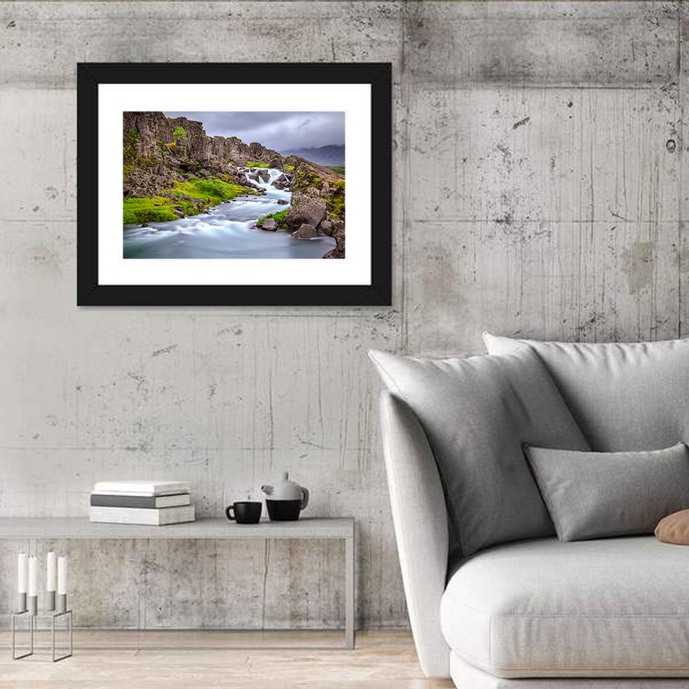Öxarárfoss Stream, Þingvellir Wall Art