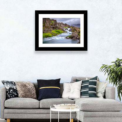 Öxarárfoss Stream, Þingvellir Wall Art