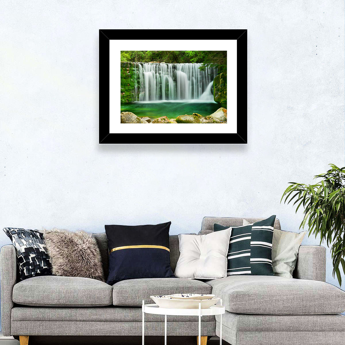 Emerald Lake Waterfall Wall Art