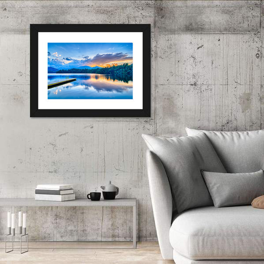 Santeetlah Lake at Golden Hour Wall Art