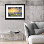Bluebonnet Field at Sunset Wall Art