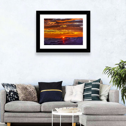Lipan Point Sunset Sunburst Wall Art