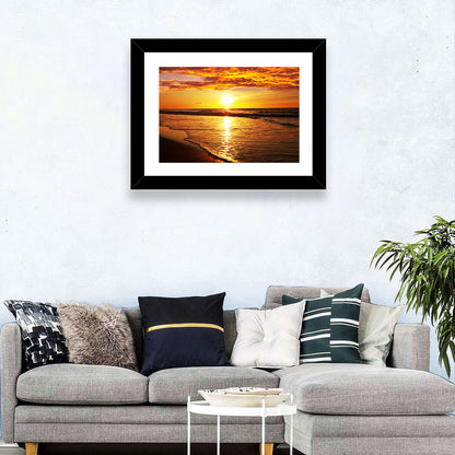 Golden Thai Beach Sunset Wall Art