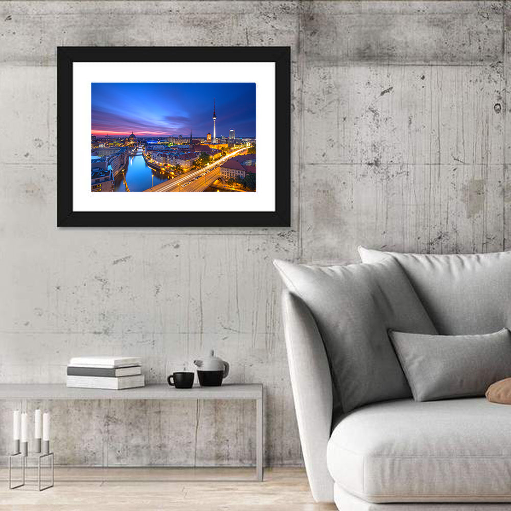 Berlin Skyline at Twilight Wall Art