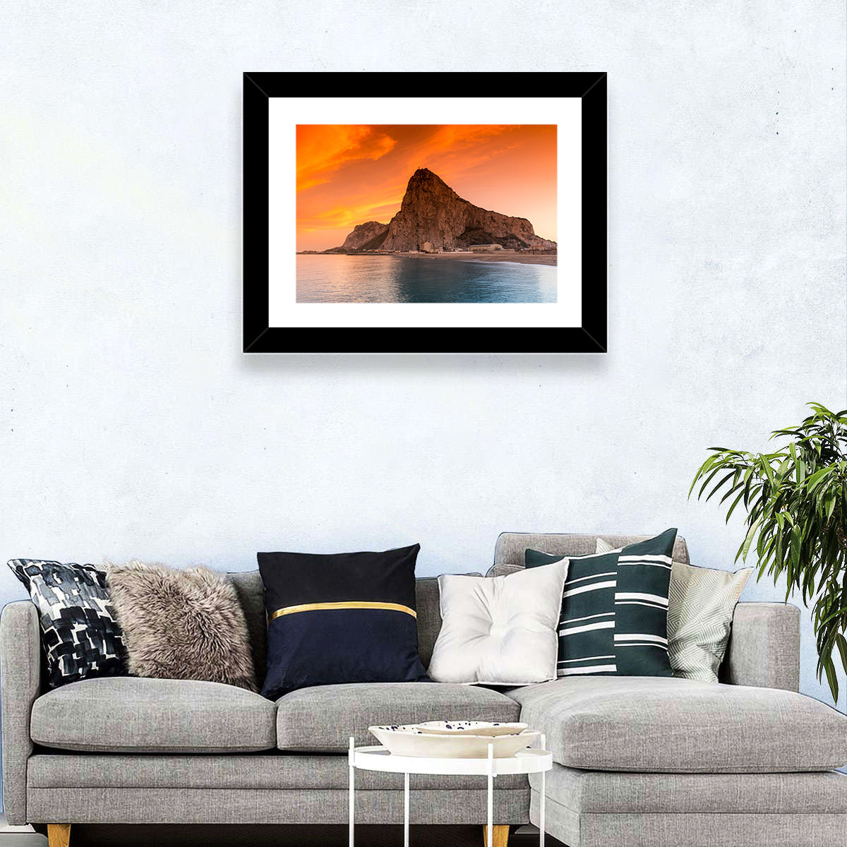 Rock of Gibraltar at Sunset Wall Art