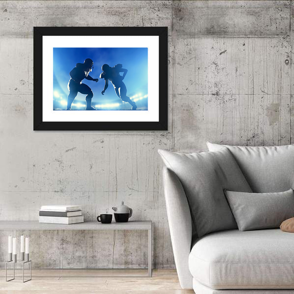Stadium Football Silhouettes Wall Art