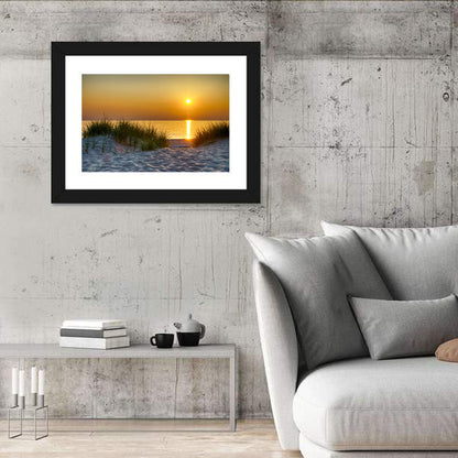 Lake Michigan Sunset Dunes Wall Art