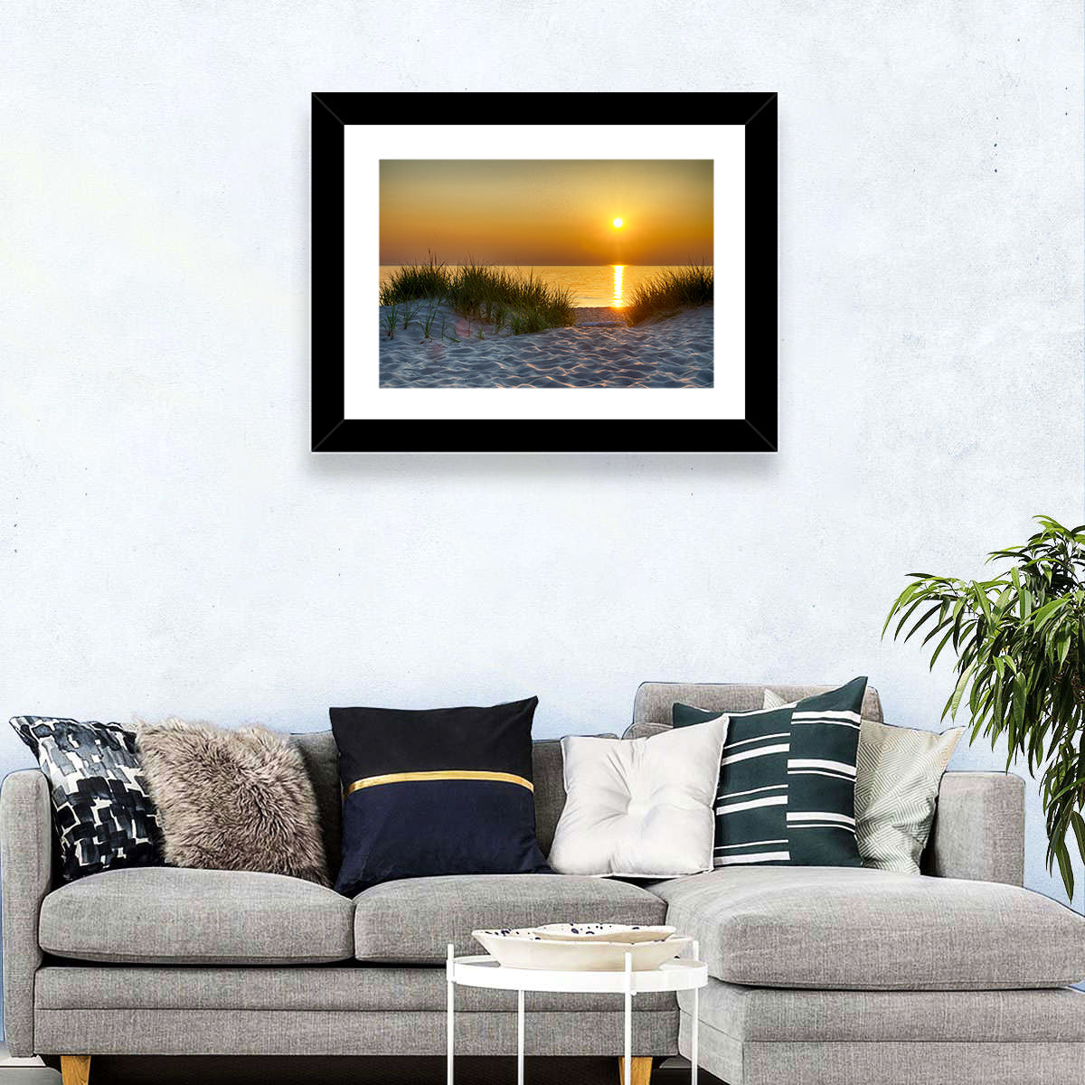 Lake Michigan Sunset Dunes Wall Art