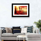 Sunlit Forest Path Wall Art