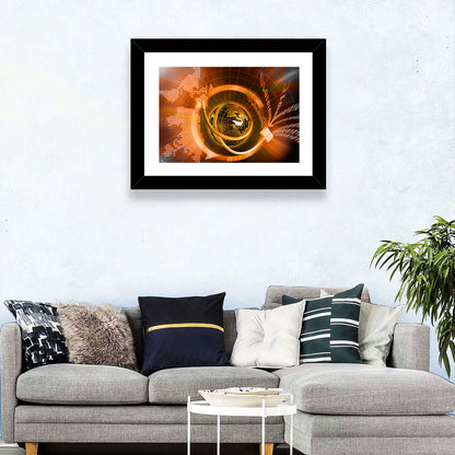 Digital Connectivity Globe Wall Art