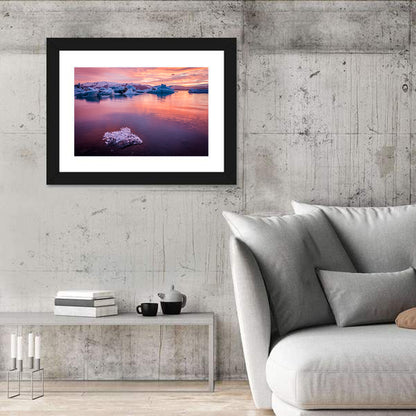 Jökulsárlón Dusk Lagoon Wall Art