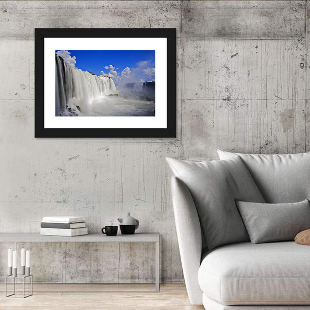 Silky Iguazu Falls, Foz Do Iguaçu Wall Art in a room, landscape