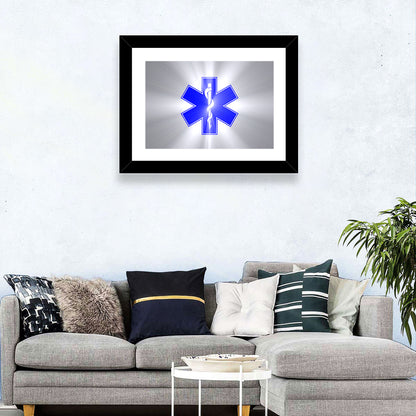 Star of Life with Rod of Asclepius Wall Art