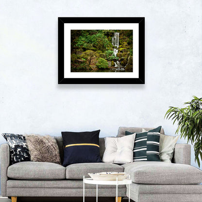 Secluded Mossy Waterfall Wall Art