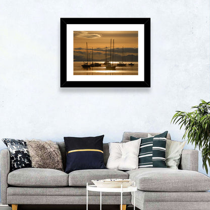 Sailboats at Sunrise Wall Art