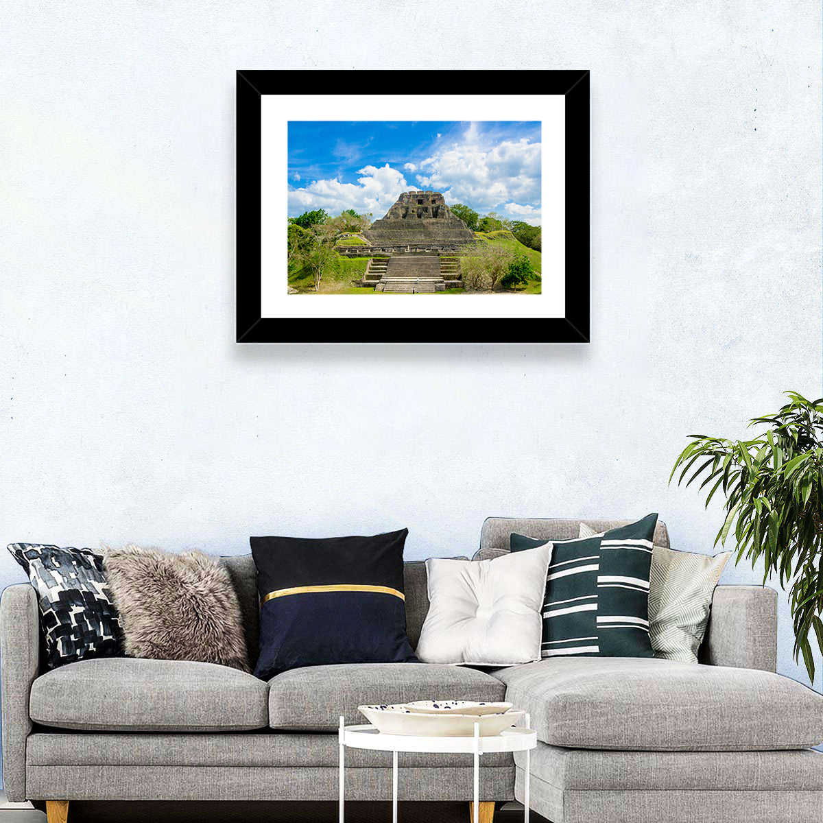 El Castillo at Xunantunich Wall Art in a room, landscape