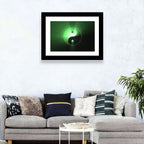 Green Glowing Yin Yang Wall Art