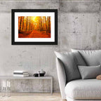 Golden Autumn Forest Path Wall Art