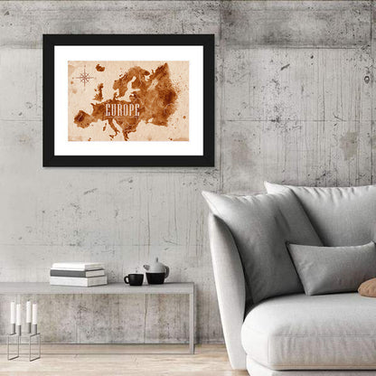 Retro Europe Map Wall Art